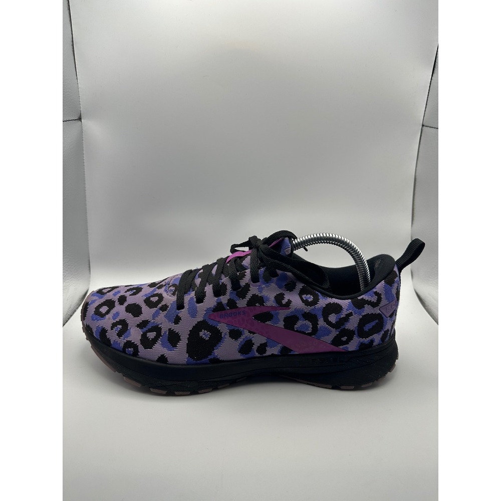 Brooks Revel 5 Running Shoes Womens 10 Purple Leopard Good 1203611B567 Print